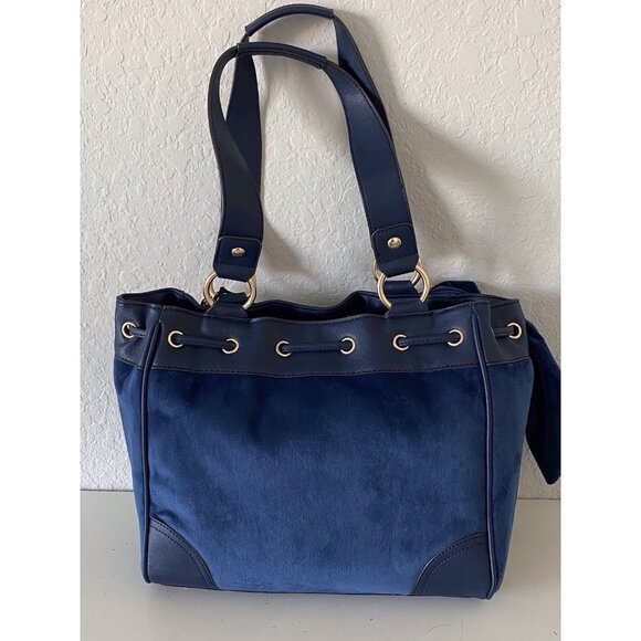 Juicy Couture The Key to Juicy Large Tote Handbag Regal Blue With Charm NEW - Picture 12 of 16